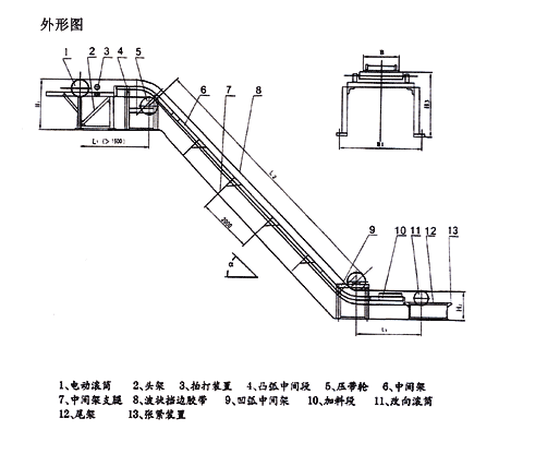 鏈板式輸送機結構圖